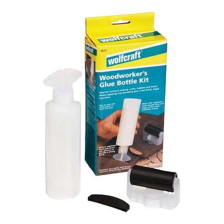 Wolfcraft Wolfcraft Plastic Transparent Glue Roller Bottle 8 oz 4651